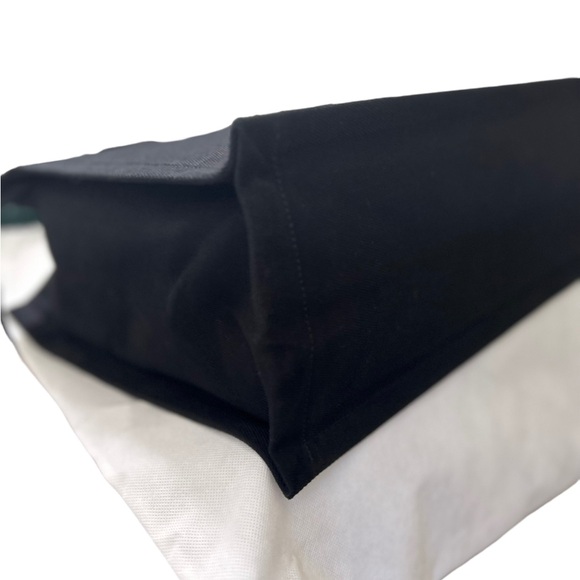 SAINT LAURENT RIVE GAUCHE LARGE BLACK CANVAS TOTE - Picture 11 of 16